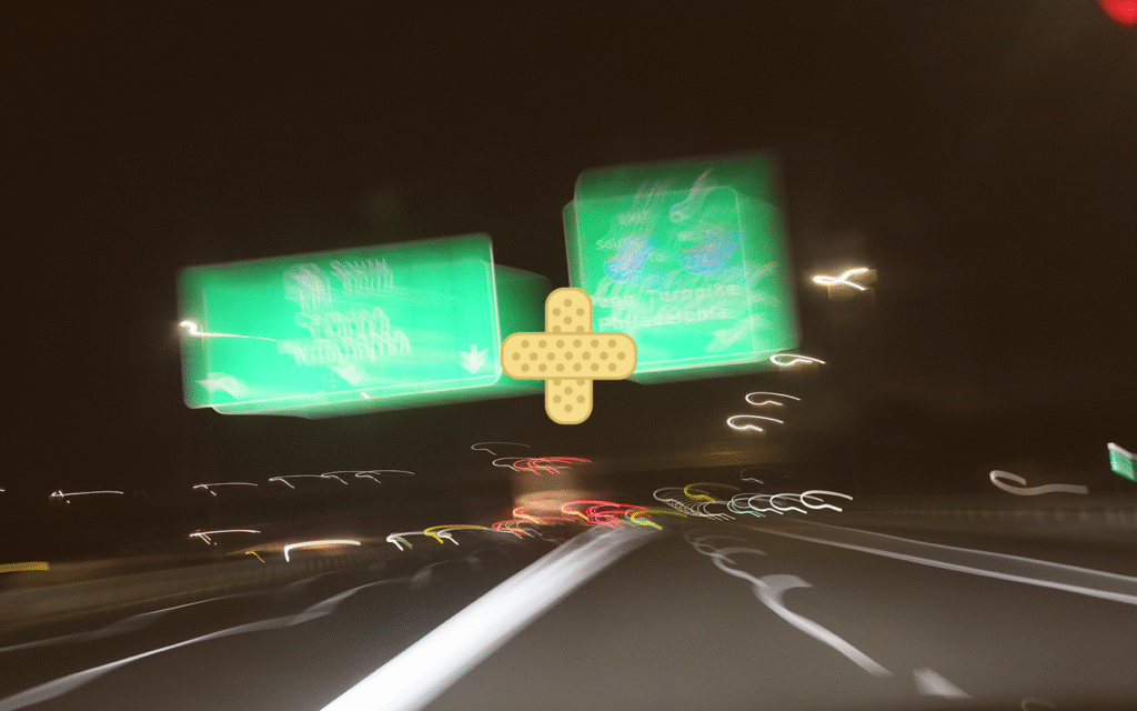 simulated fatal car wreck on interstate 95 In New Jersey