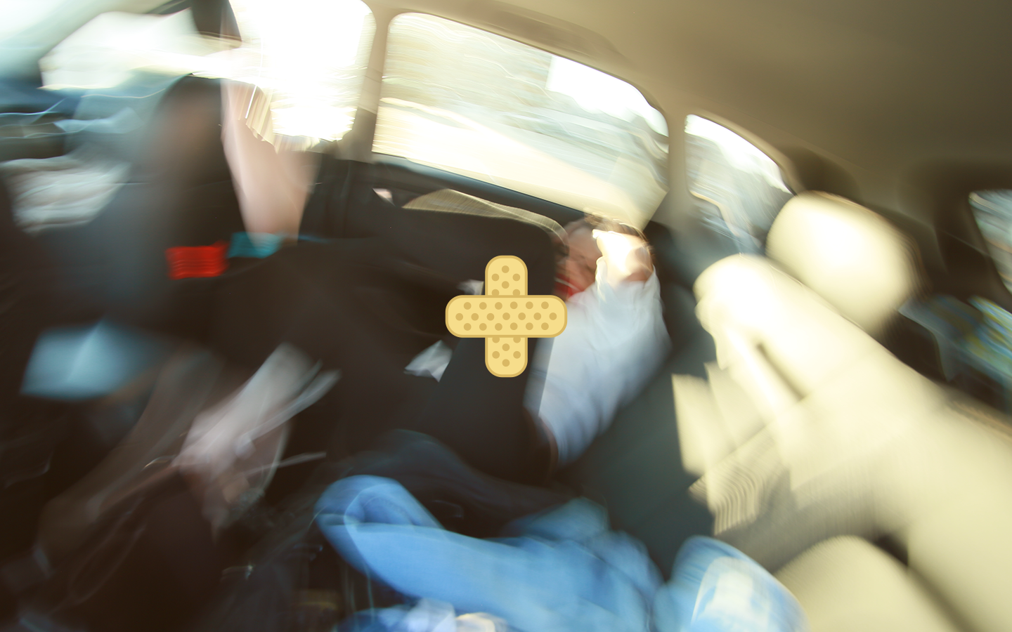 image of a passenger in a rideshare crash in NJ