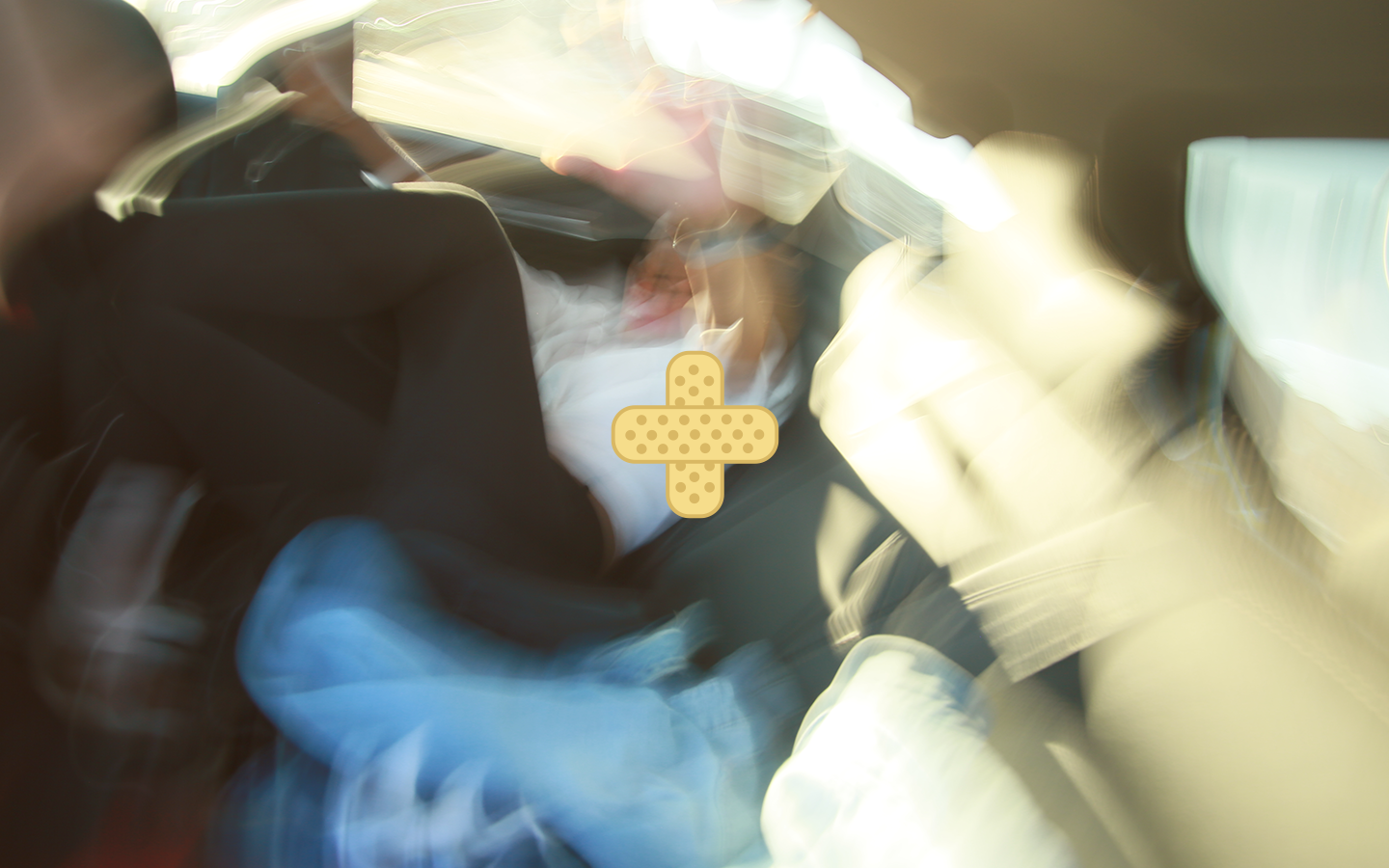 image of a passenger in a rideshare crash in NJ