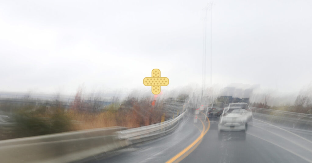 blurry image of cars on a NJ highway