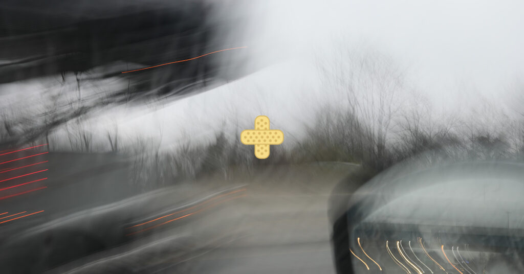 blurry image of tow truck on NJ highway
