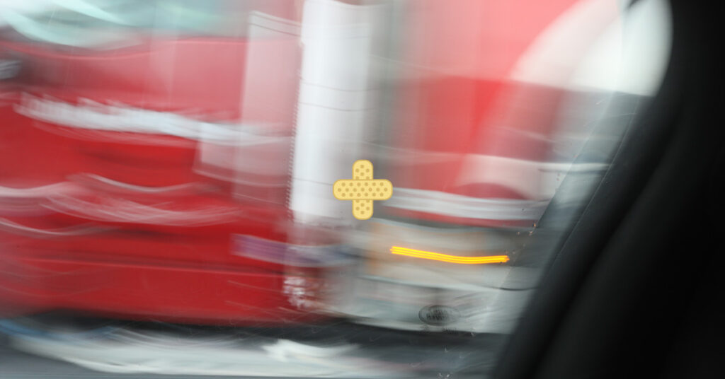 simulated image of injury from semi-truck wreck in NJ