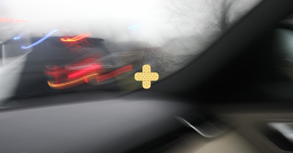 New Jersey cop car on side of road