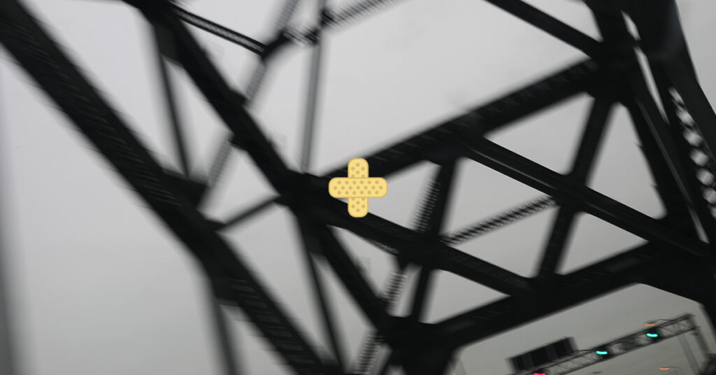 blurry image of bridge simulating a car accident in New Jersey